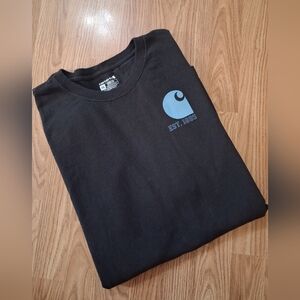 CARHARTT  Long Sleeve Tee with Light Blue Logo.   Mens.  Size 2XL.